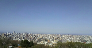 左手が札幌中心部です。