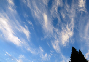 家の窓から見た昨日の空