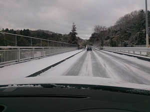 朝は道路もこんな感じで。