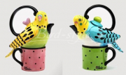 インコのティーポット＆マグセットは２種類