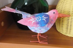 フリキ製のカラフル鳥さん
