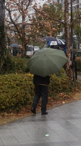 雨の中大変な人だかりでした