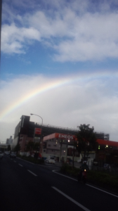 台風の代わりに虹でした(^_-)-☆