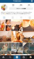 インスタグラムに二匹の様子をのせています