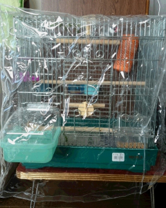 チッチのゲージにビニールをかぶせる