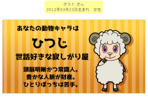 ◯ちゃんはひつじだそうです