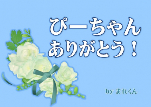 ぴーちゃん、ありがとう