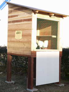 設備のおじさんが作ってくれた鳥小屋！！